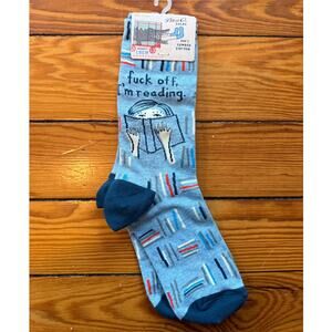 Blue Q Socks, "F Off I'm Reading" Sz 5-10